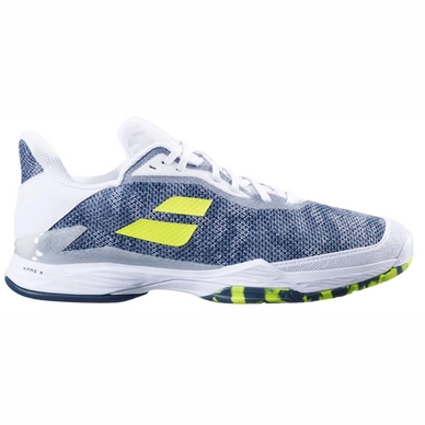 Chaussures De Tennis Babolat Men Jet Tere Clay White Dark Blue ...